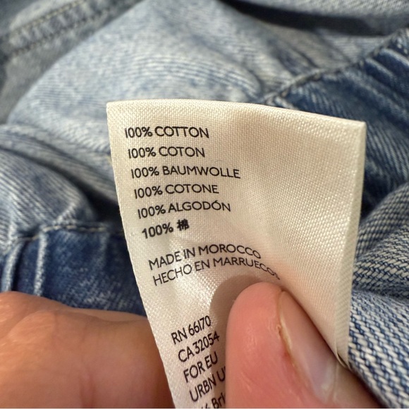 We The Free People Marci Utility Coverall Short Sleeve Denim Jumpsuit Womens Med - Picture 10 of 10